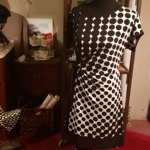 Blk/white polka-dot dress